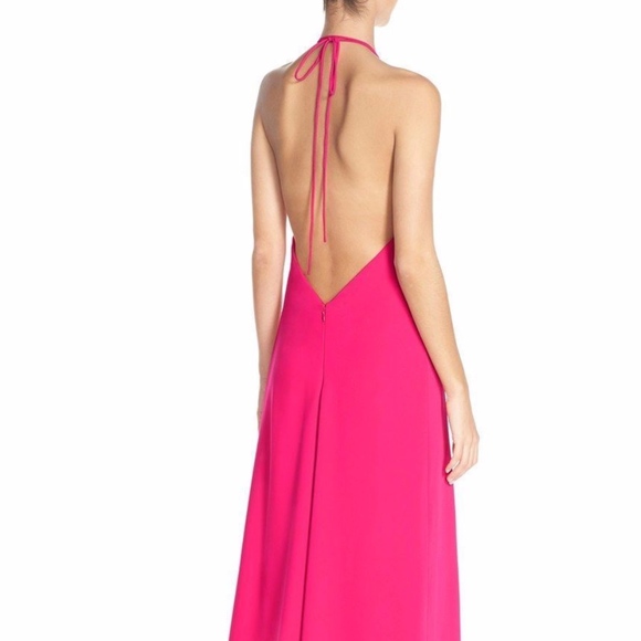 NWT! $328 Jill Jill Stuart Halter Crepe Gown Peony [ SZ 2 ]‎ - Picture 6 of 9